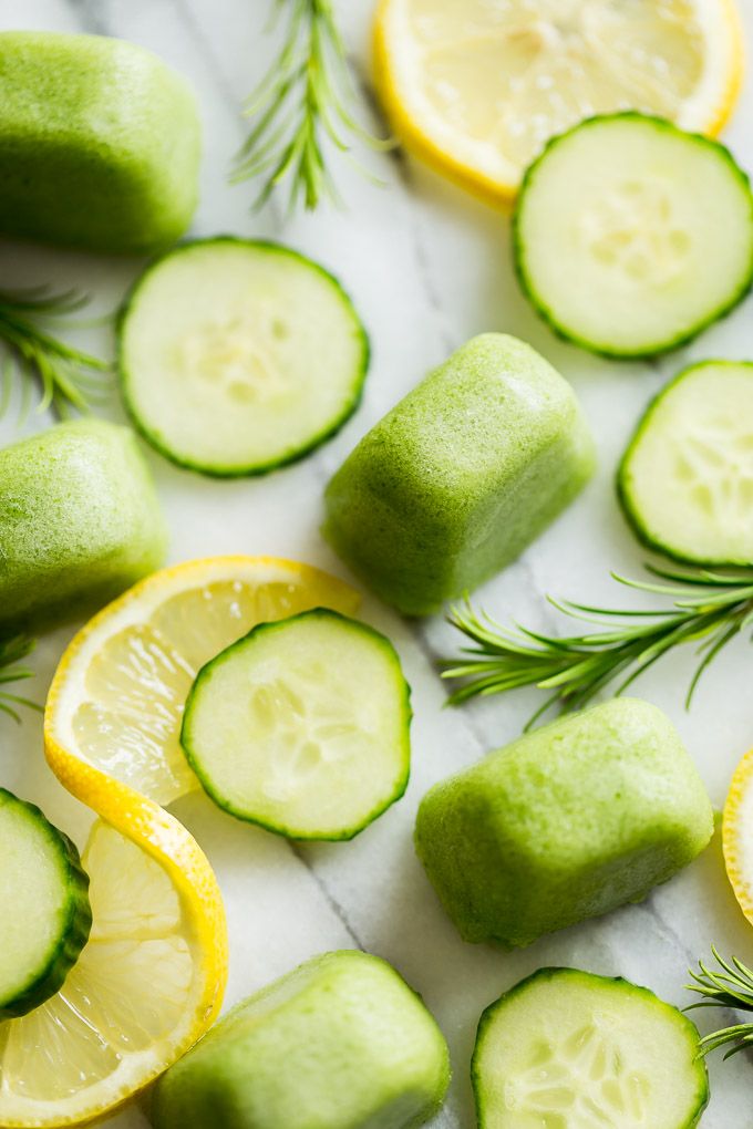 cucumber ice cubes