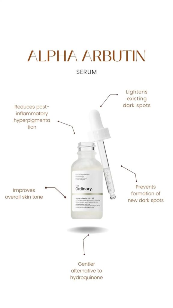 To avoid irritation and ensure effectiveness, avoid mixing Alpha Arbutin with:
Benzoyl Peroxide – Can break down Alpha Arbutin’s stability.
Strong AHAs (like Glycolic Acid 10%+) – Over-exfoliation may weaken skin.
Copper Peptides – May interfere with its effectiveness.
High-Concentration Vitamin C (L-Ascorbic Acid) – Can destabilize Alpha Arbutin. (Instead, use Ethylated or SAP Vitamin C).
Best Combinations: It pairs well with Niacinamide, Hyaluronic Acid, Azelaic Acid, Kojic Acid, and mild exfoliants for enhanced